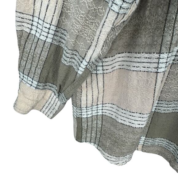 Vintage Y2K Paco Shirt Mens 2XL Tall Button Down Casual Plaid Textured 90s - Picture 5 of 7